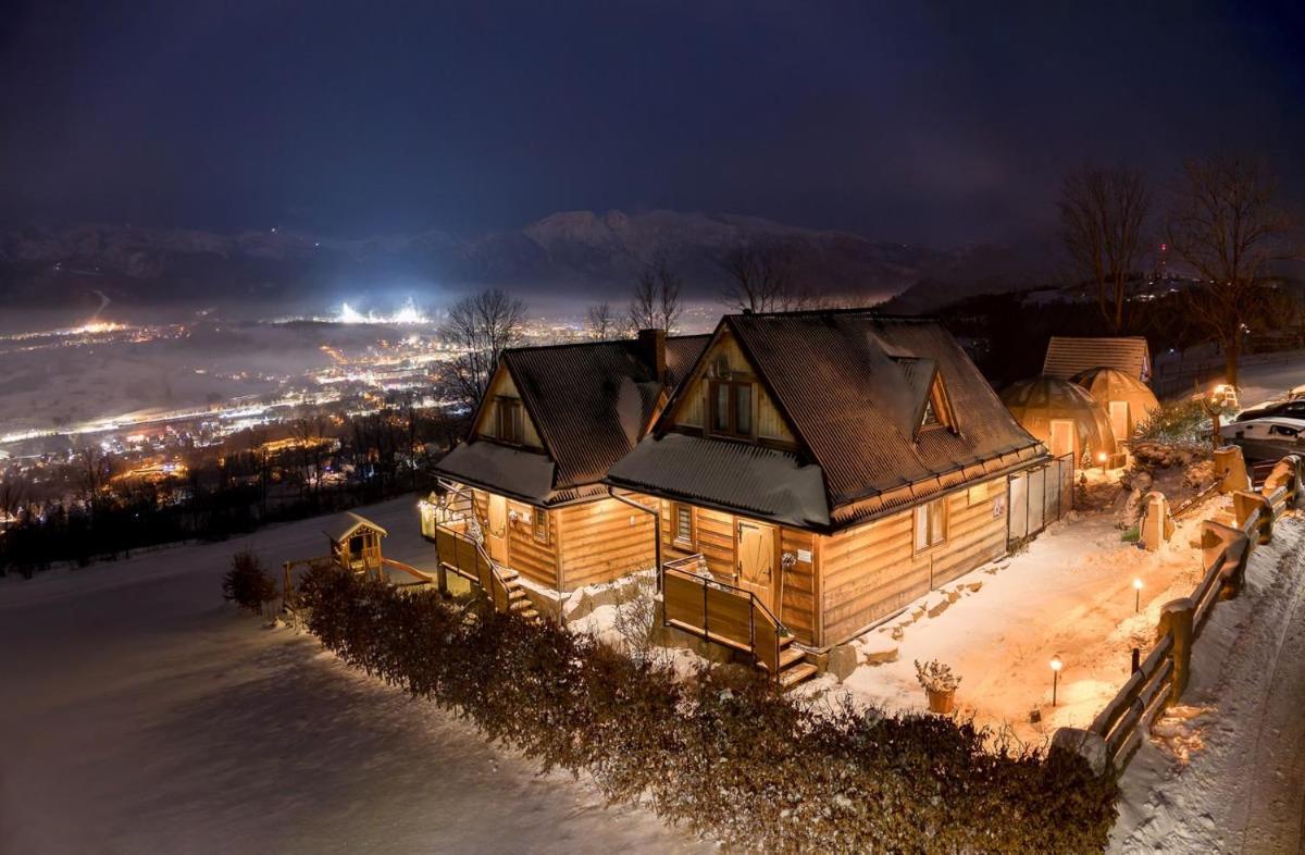 Domki Widokowe Wooden Luxury Chalet & Jacuzzi Zab Eksteriør bilde